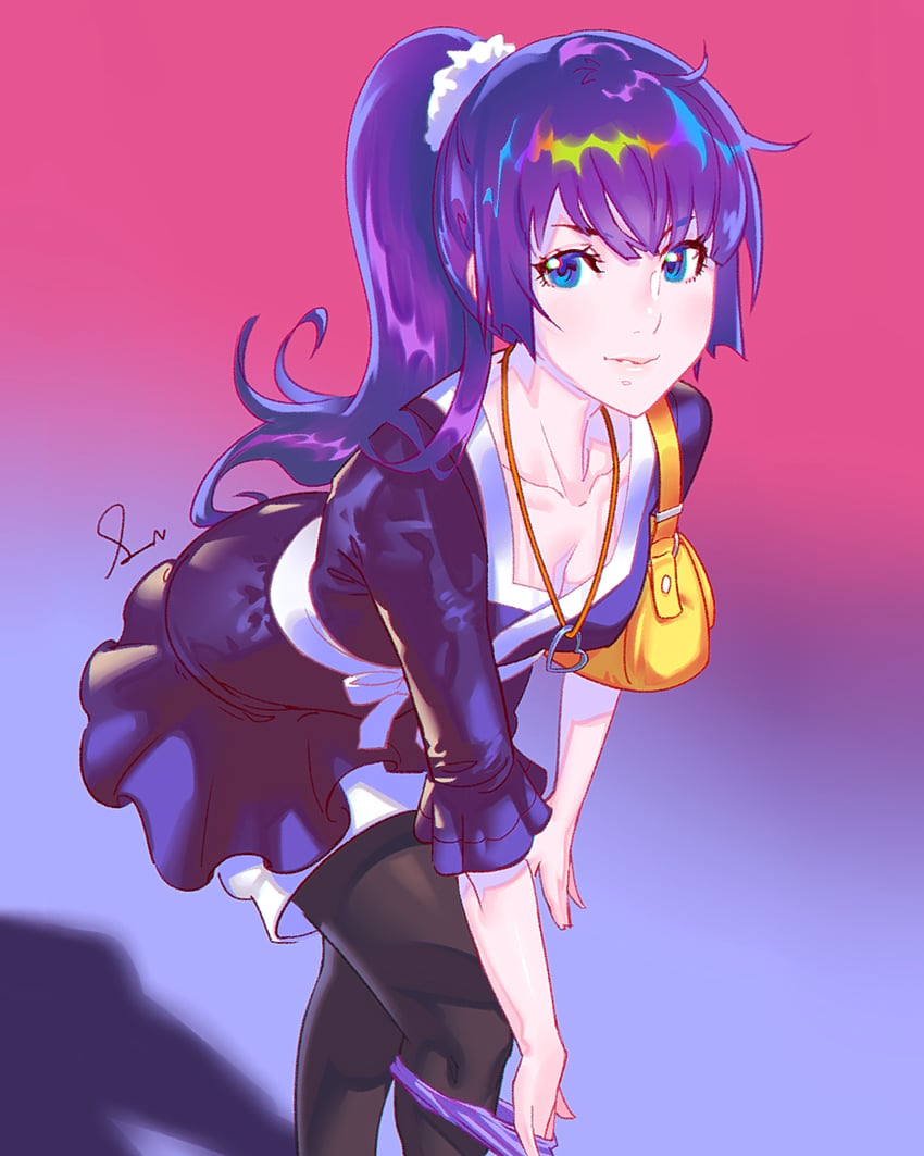 senjougahara hitagi (monogatari and 1 more) drawn by rapa_rachi