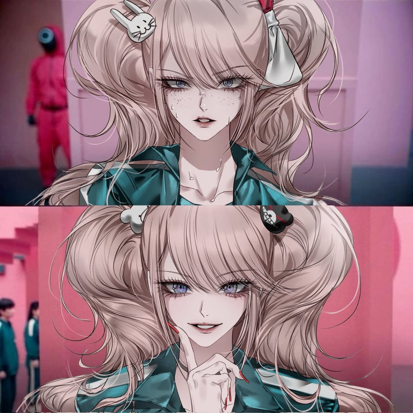 enoshima junko and ikusaba mukuro (danganronpa and 2 more) drawn by dabong