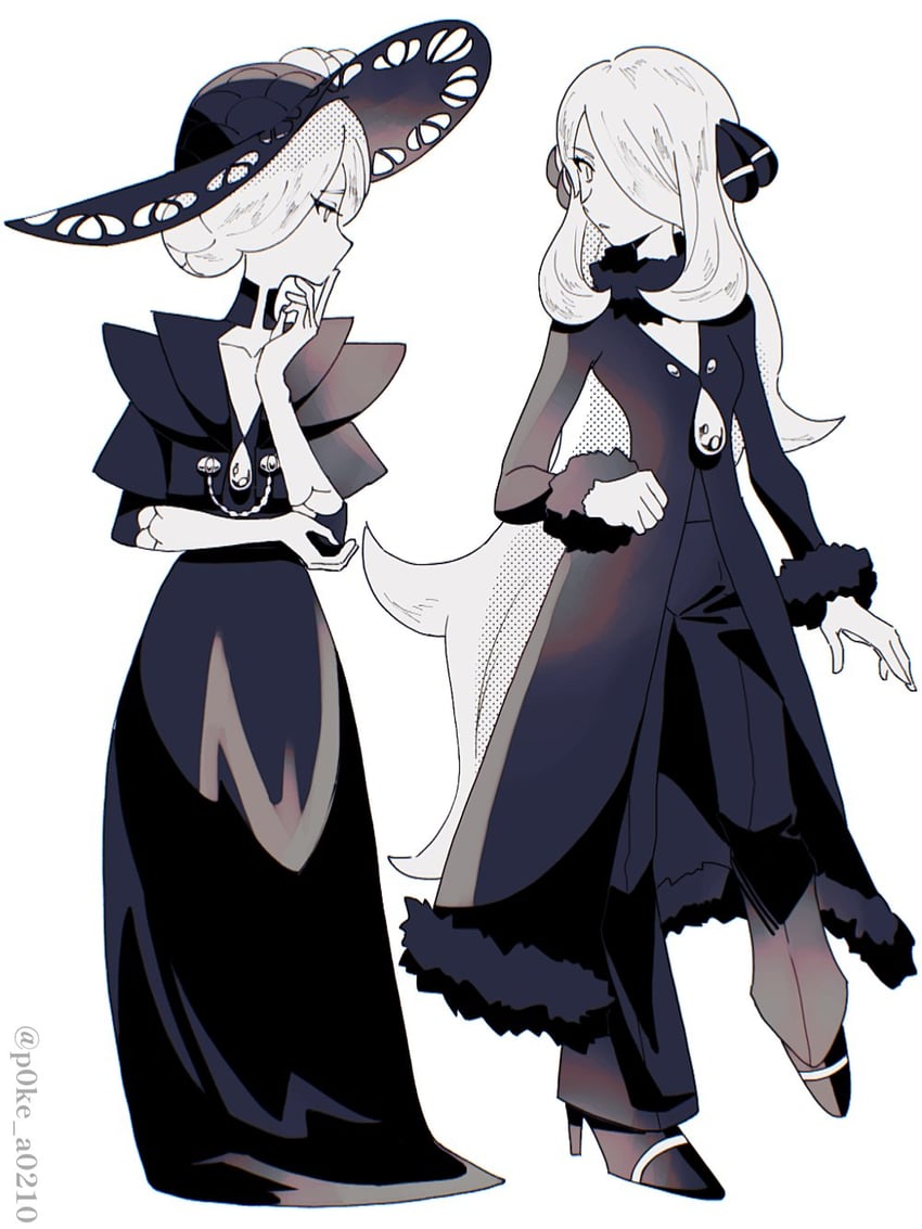 cynthia and cogita (pokemon and 2 more) drawn by p0ke_a0210
