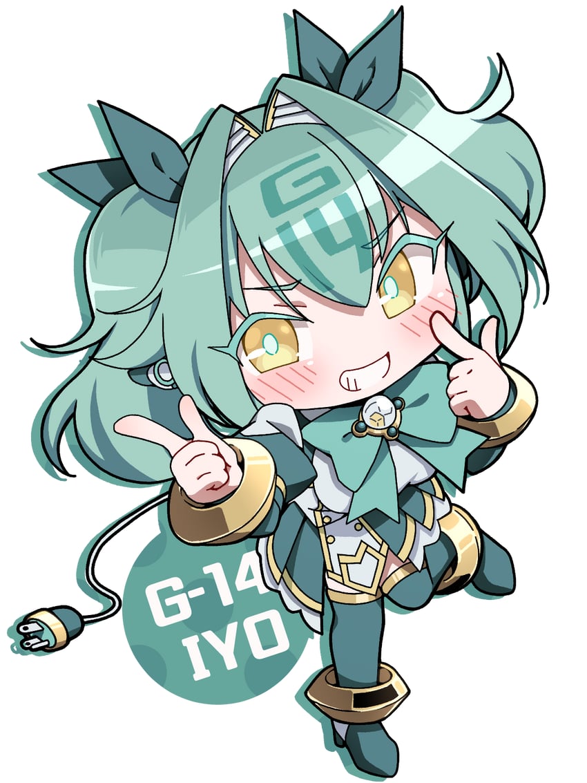 g-14 iyo (mahjong fight girl) drawn by unadon_(unadoom)