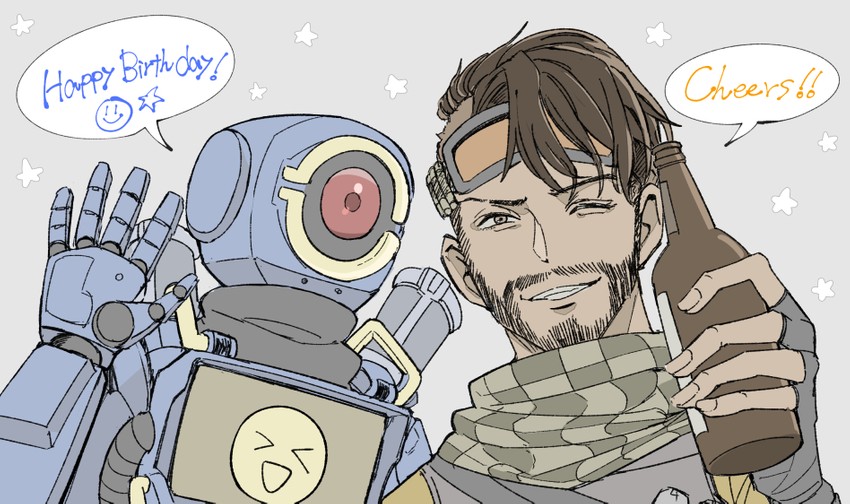 mirage and pathfinder (apex legends) drawn by stack_(sack_b7)