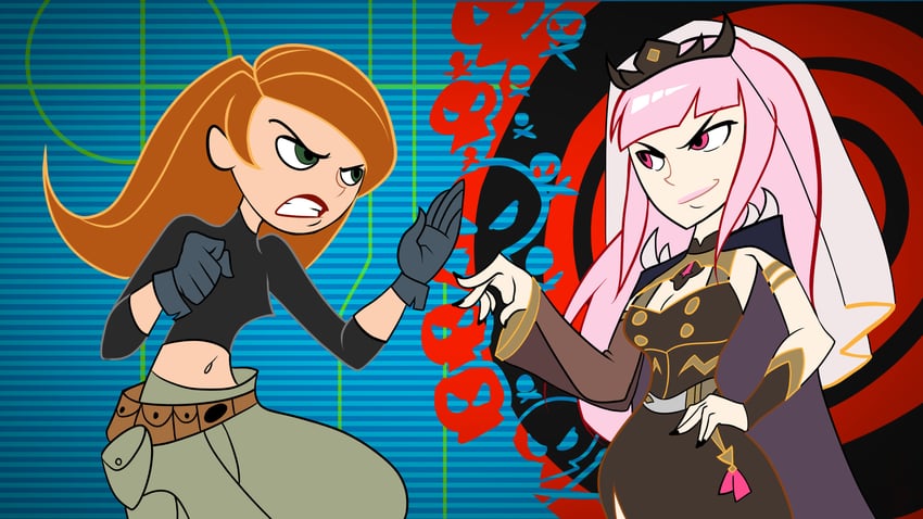 mori calliope and kim possible (hololive and 2 more) drawn by triple-q