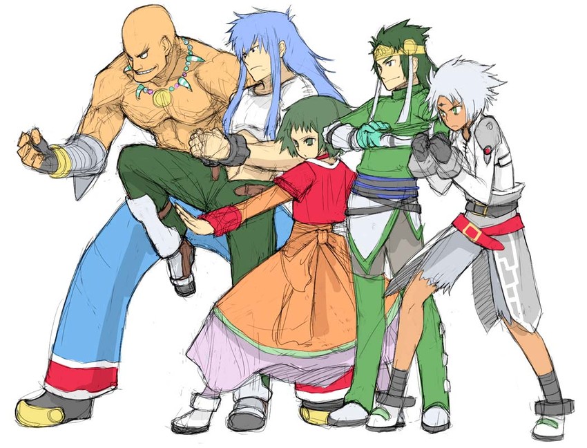 farah oersted, regal bryan, senel coolidge, tytree crowe, and bruiser khang (tales of and 5 more) drawn by yu_65026