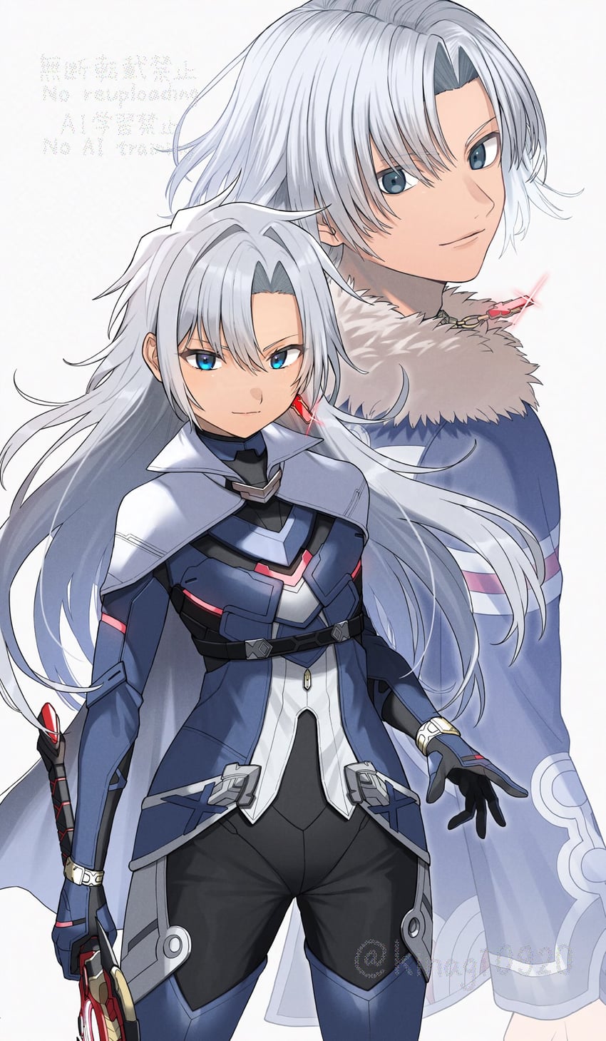 a and alvis (xenoblade chronicles and 3 more) drawn by kinagi_(3307377)