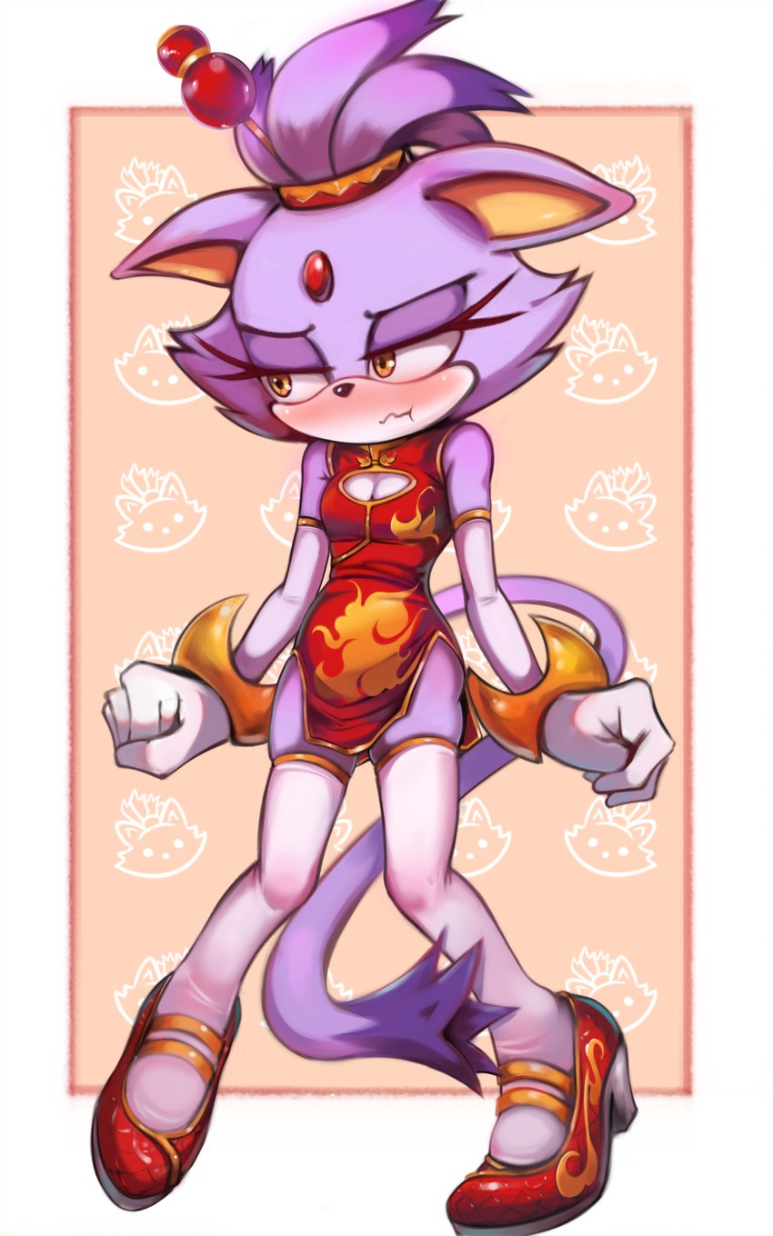 blaze the cat (sonic and 1 more) drawn by toasty_scones
