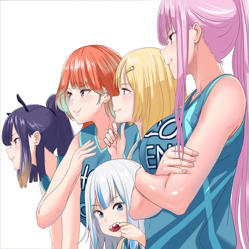 gawr gura, mori calliope, ninomae ina'nis, takanashi kiara, and watson amelia (hololive and 1 more) drawn by neneneaoao