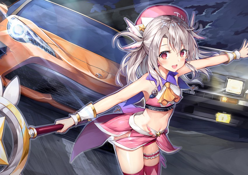 illyasviel von einzbern, prisma illya, and magical ruby (fate and 1 more) drawn by gedou_(shigure_seishin)