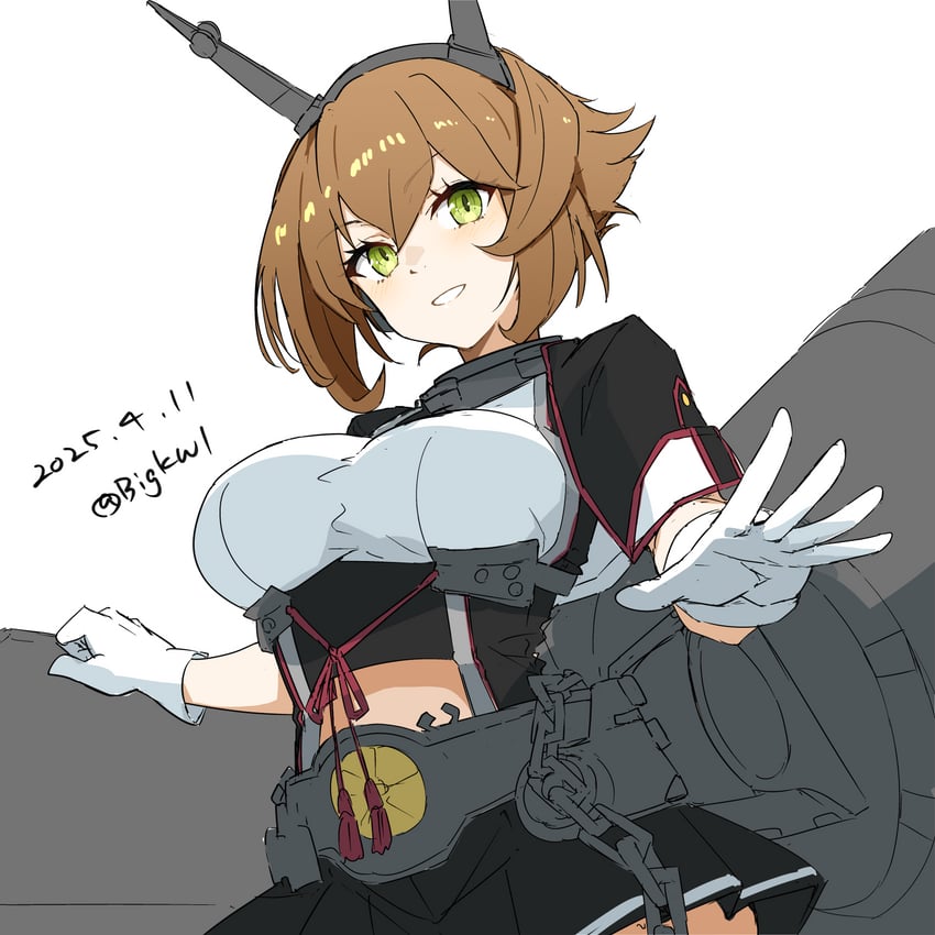 mutsu and mutsu kai ni (kantai collection) drawn by bigkwl