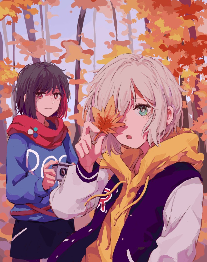 mitake ran and aoba moca (bang dream!) drawn by kalsept