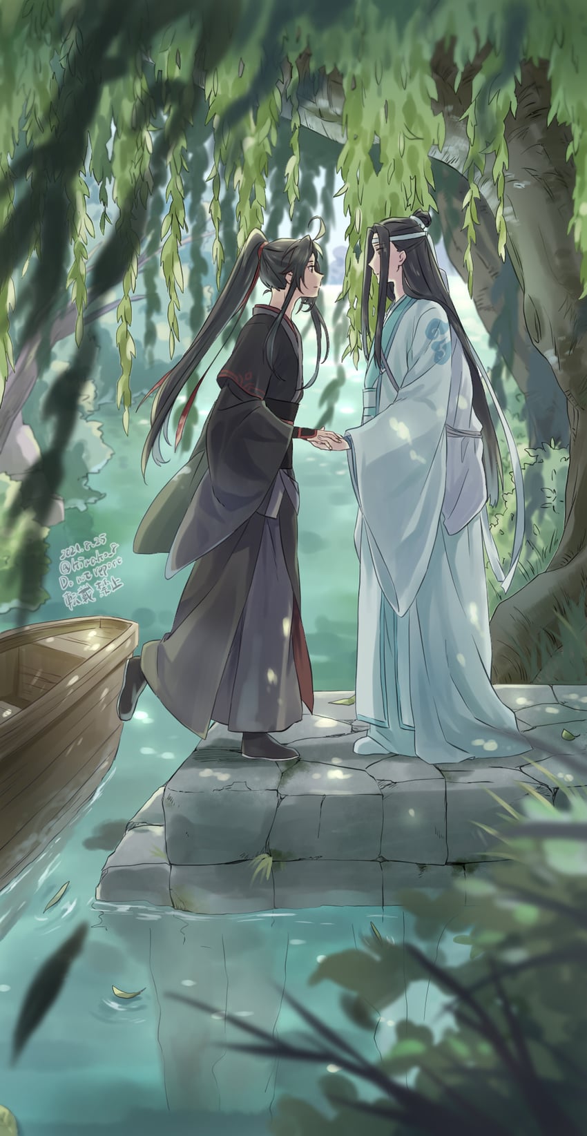 wei wuxian and lan wangji (modao zushi) drawn by kimako_(kimako_8)
