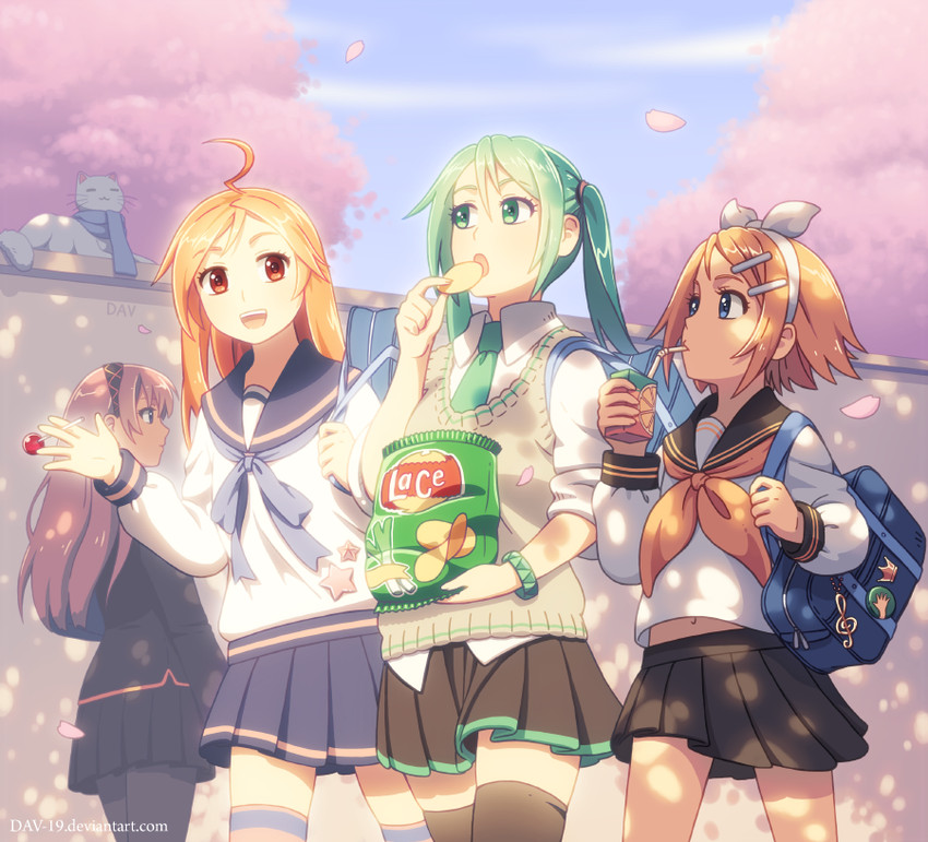 hatsune miku, kagamine rin, megurine luka, and sf-a2 miki (vocaloid) drawn by dav-19