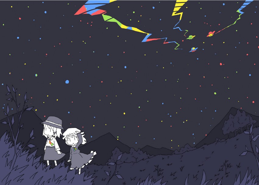 usami renko and maribel hearn (touhou) drawn by marukei_(kuramaruk)