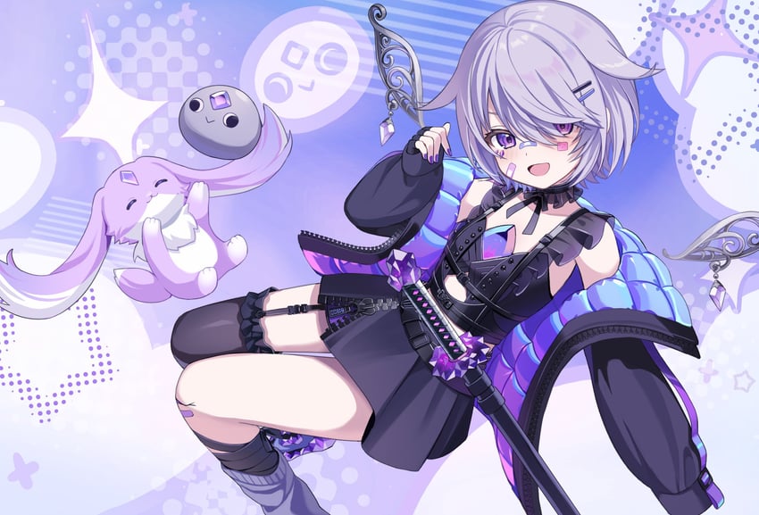 koseki bijou, pebble, and geow (hololive and 1 more) drawn by noraneco117
