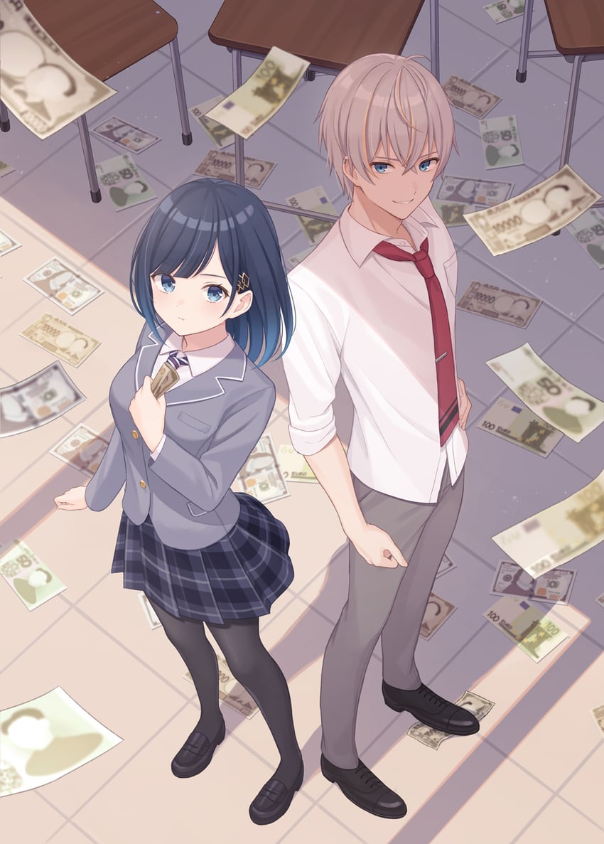 serizawa arika and shiguma shido (billionaire program) drawn by shiromikan
