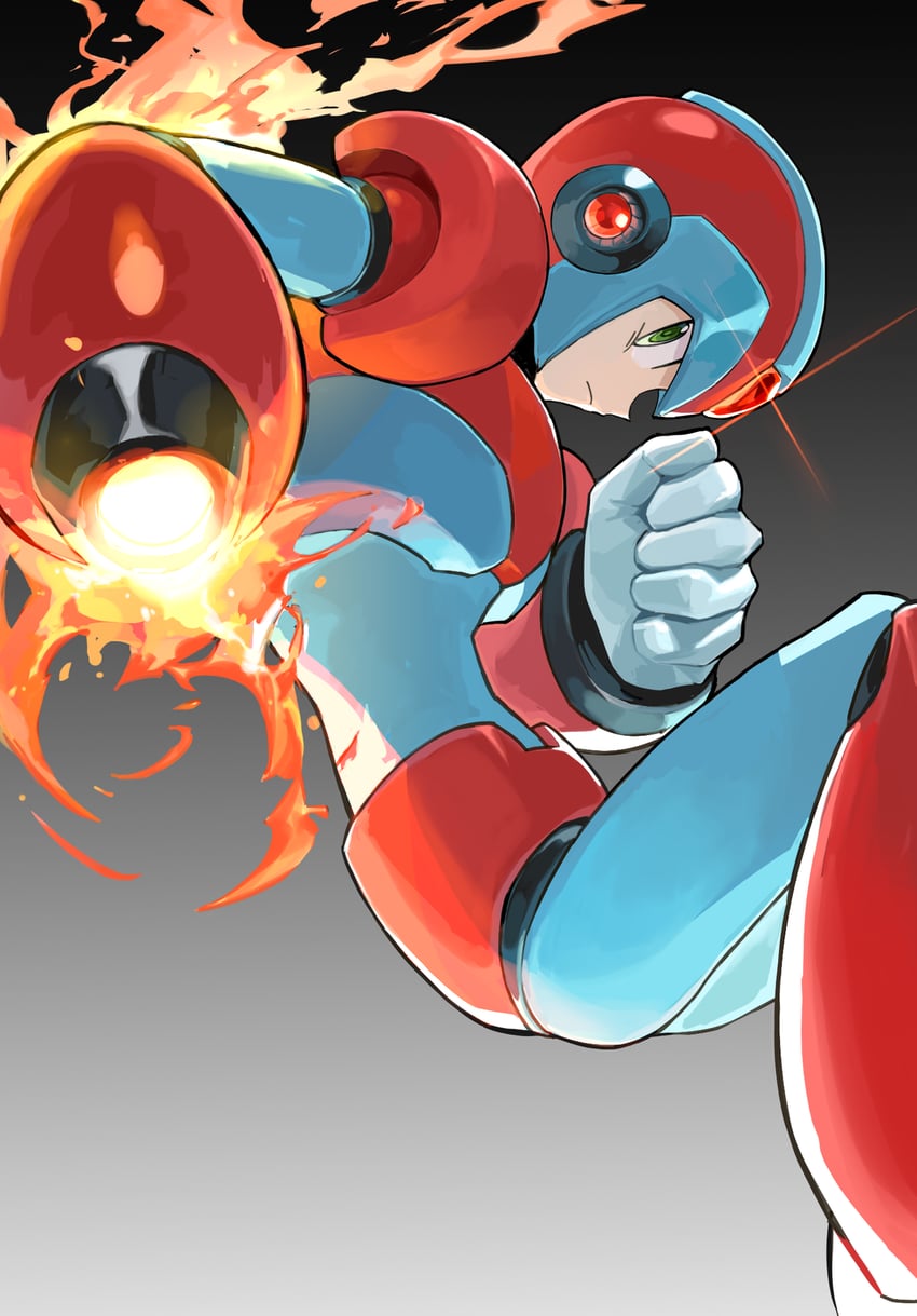 x (mega man and 2 more) drawn by u_wstr