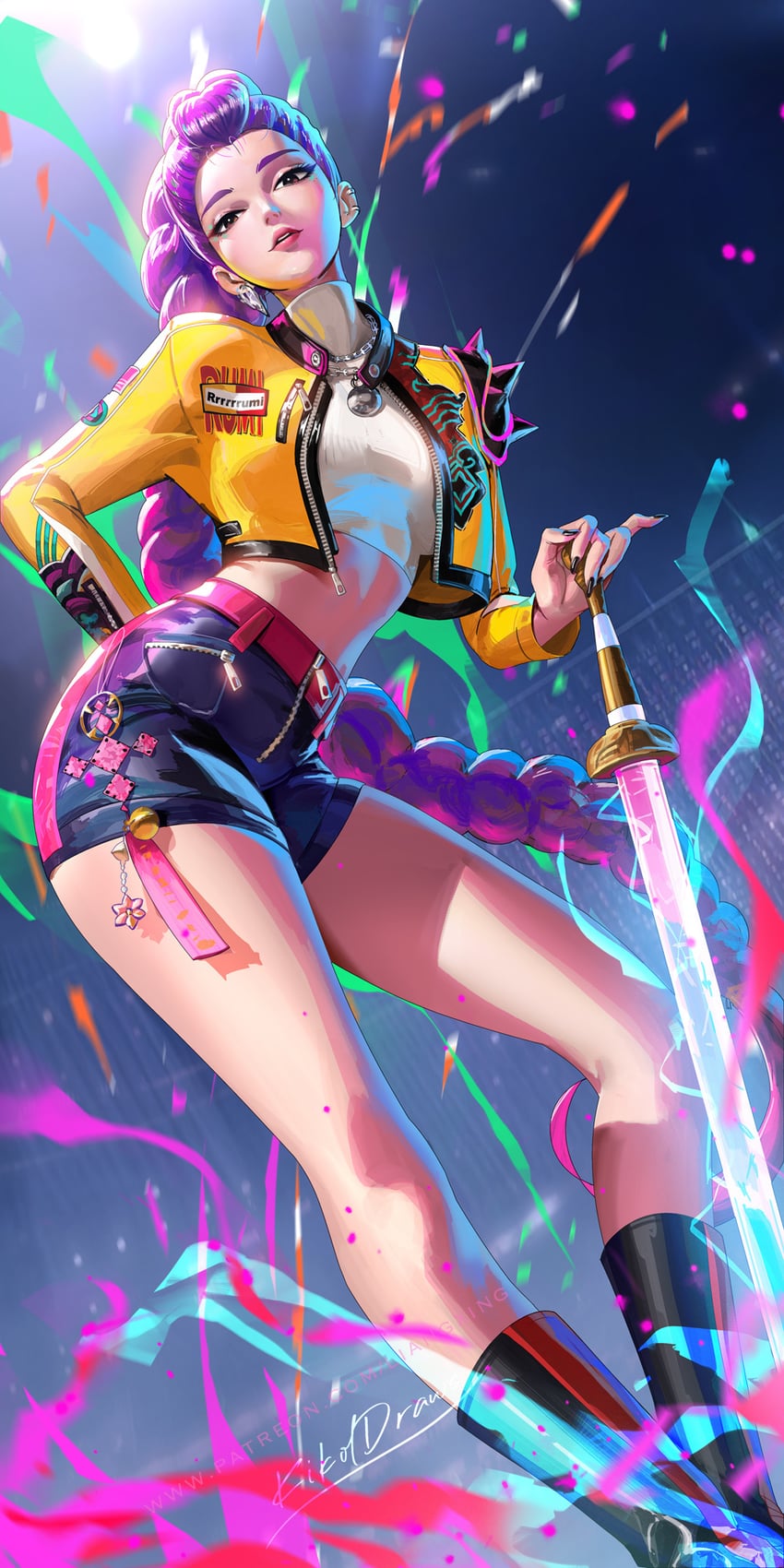 rumi (kpop demon hunters) drawn by liang_xing