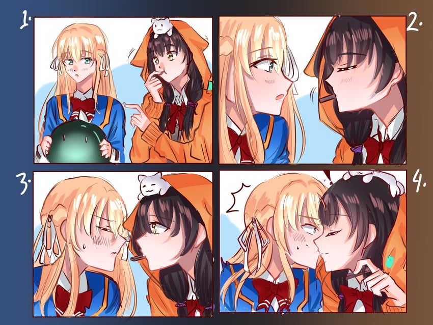 asakura karen and toujou tsukasa (heaven burns red) drawn by tskrn