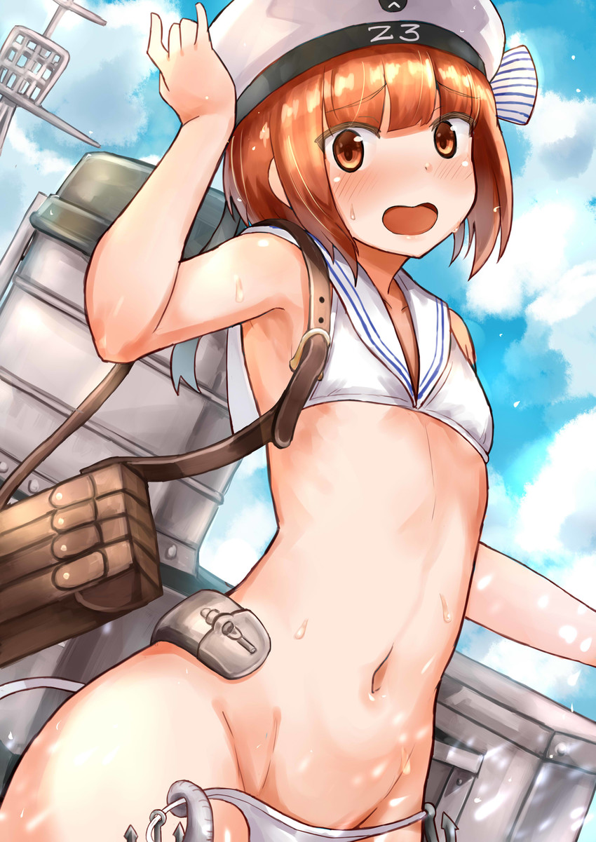 z3 max schultz and enemy naval mine (kantai collection) drawn by okitsugu