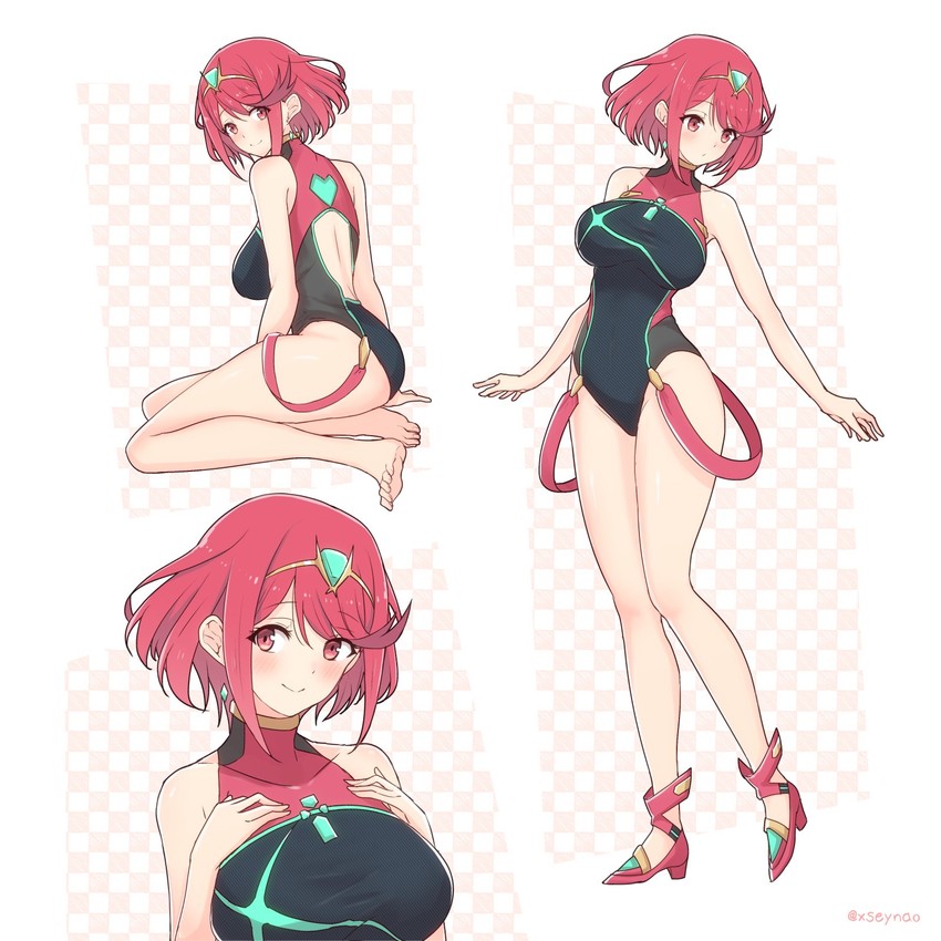 pyra (xenoblade chronicles and 1 more) drawn by mochimochi_(xseynao)