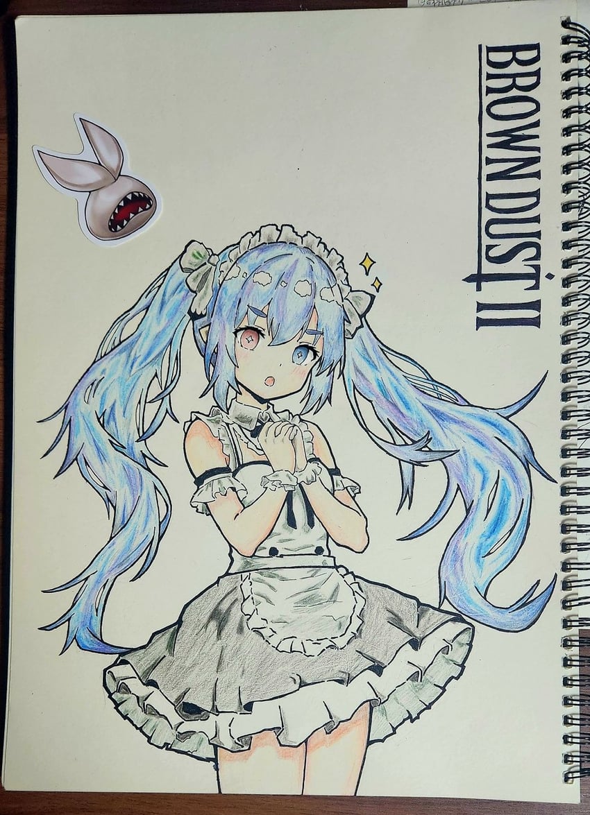 twing glutti and refithea (brown dust and 1 more) drawn by dooong