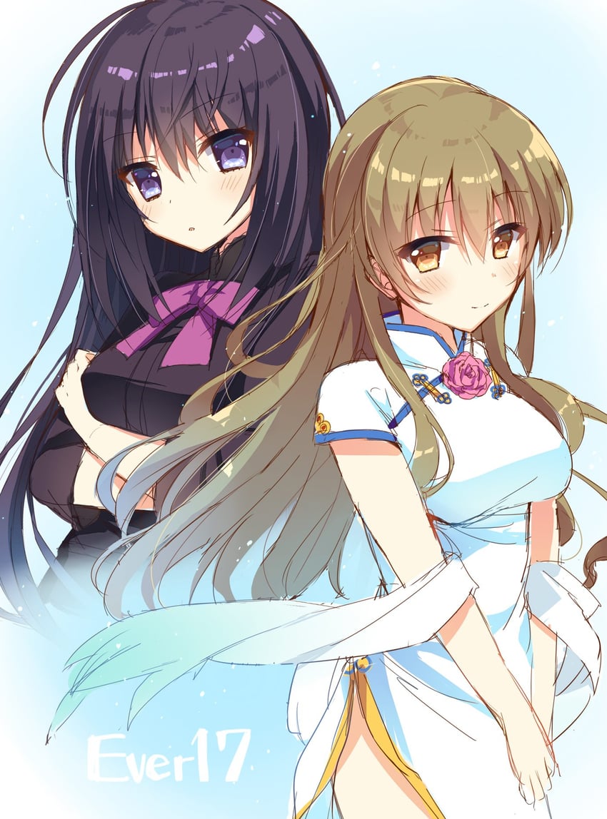 komachi tsugumi and akanegasaki sora (ever 17) drawn by natsuki_marina