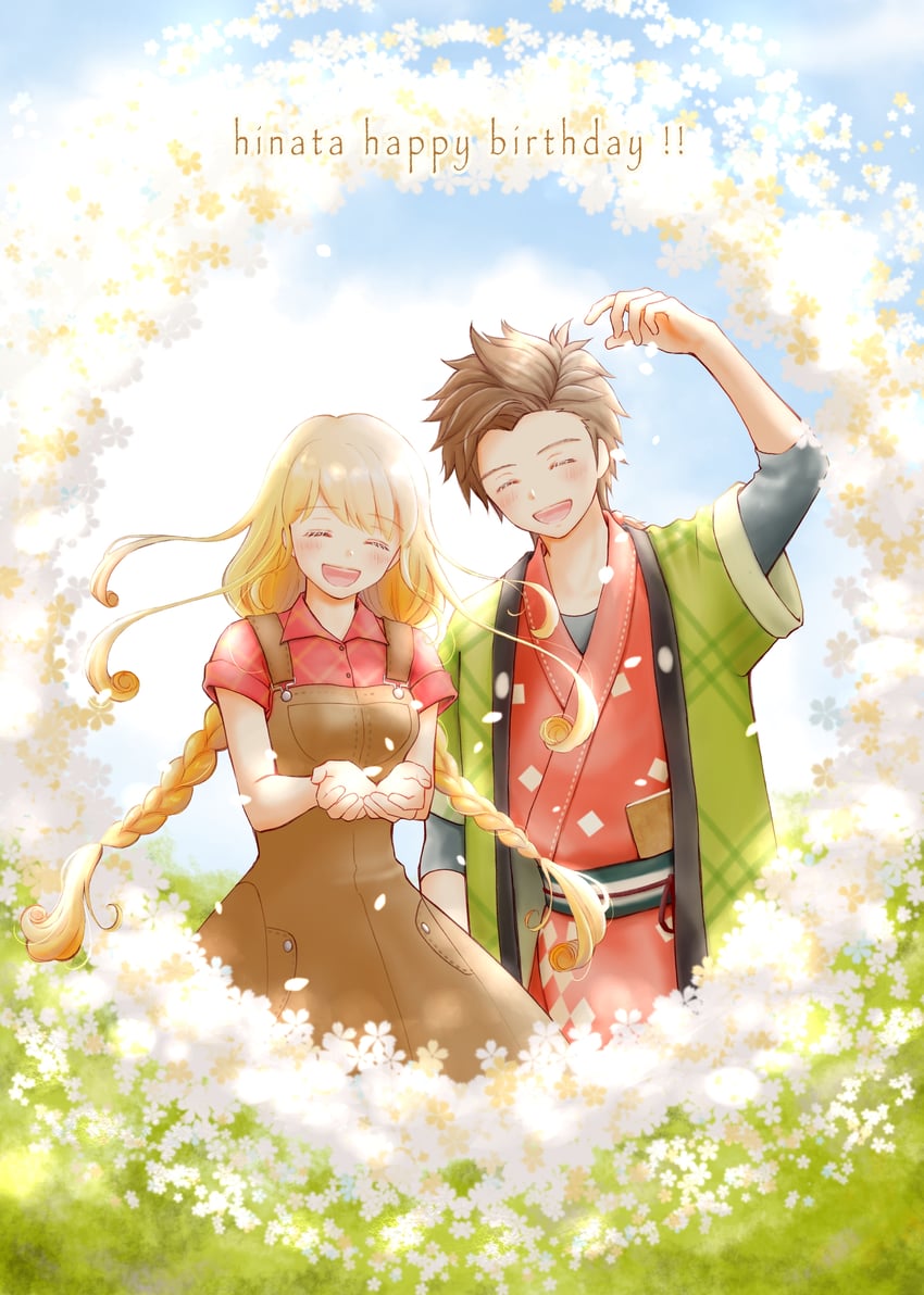 nanami and hinata (bokujou monogatari and 1 more) drawn by azu_rin_go