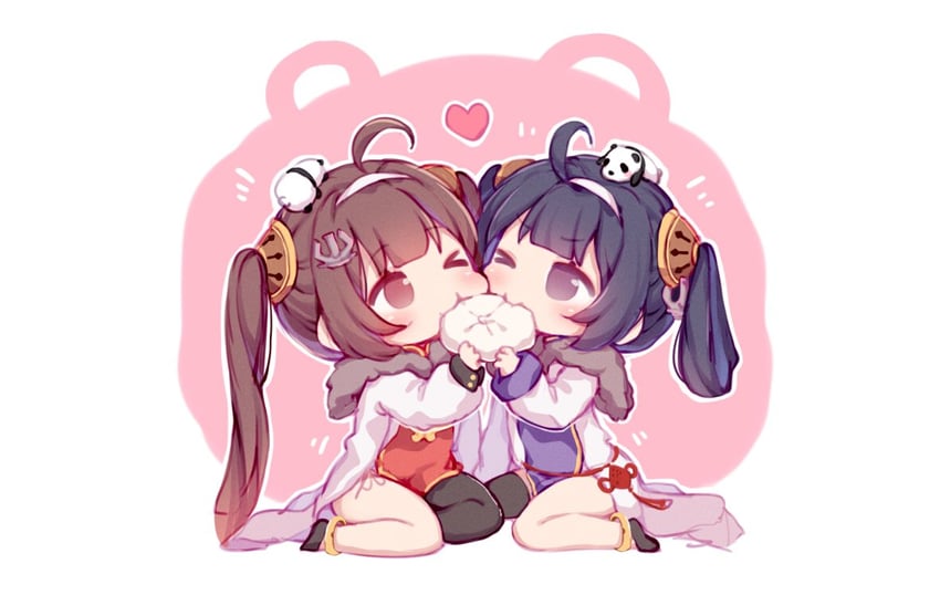 ping hai and ning hai (azur lane) drawn by sudango