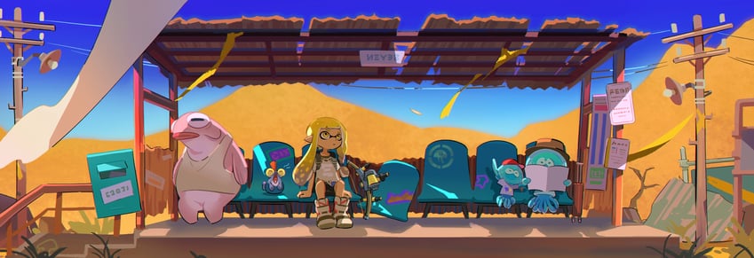 smallfry, jellyfish, and agent 3 (splatoon and 1 more) drawn by jiuniaoshan