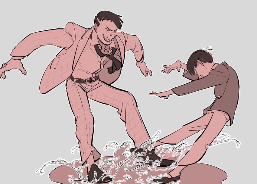 matsuno osomatsu and tougou (osomatsu and 1 more) drawn by ojima_(ojimadou)