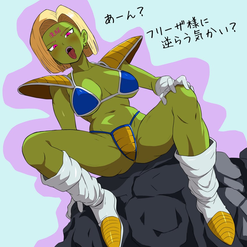 android 18 (dragon ball and 1 more) drawn by tonbi_(enbitonbi)