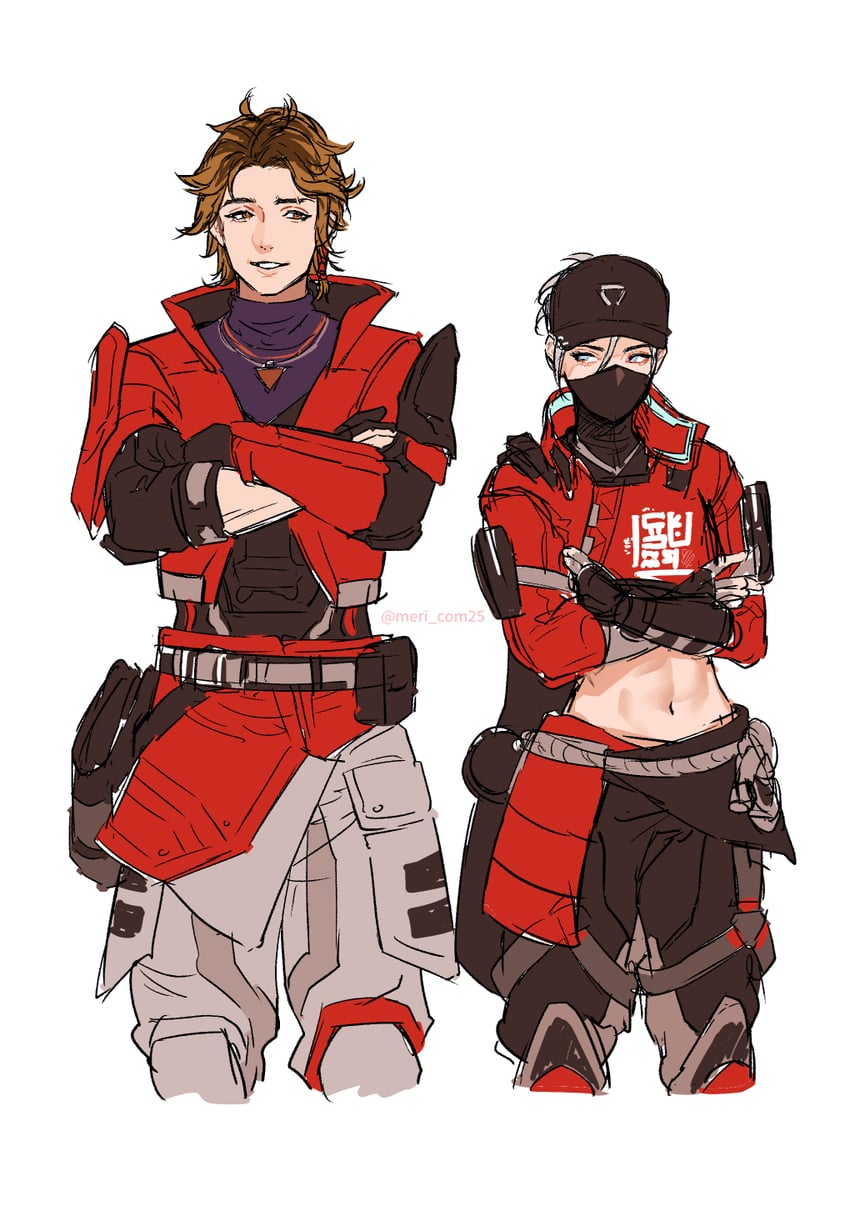 wraith, street smart wraith, and sparrow (apex legends) drawn by meriko