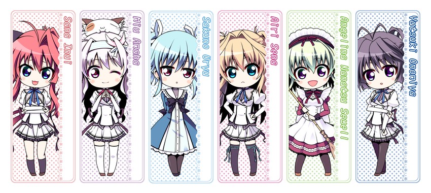 inui sana, sena airi, pan-nya, amaha miu, uryuu sakuno, and 2 more (mashiroiro symphony) drawn by neon_(neonknight)