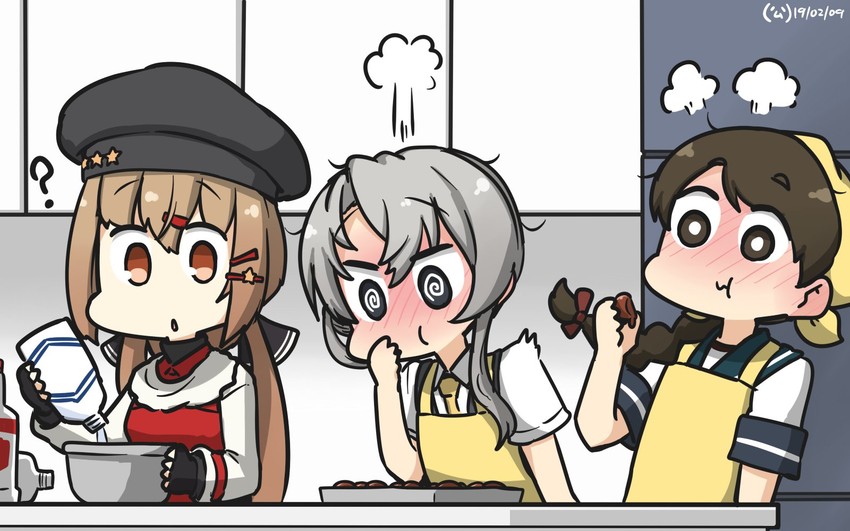 tashkent, nowaki, and uranami (kantai collection) drawn by hamu_koutarou