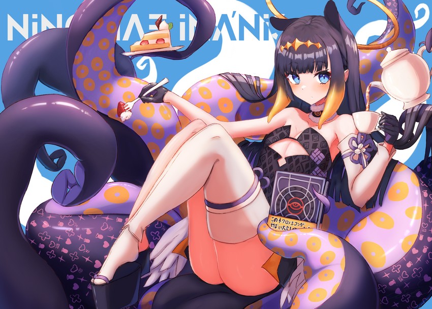 ninomae ina'nis and ao-chan (hololive and 1 more) drawn by inre_kemomimi