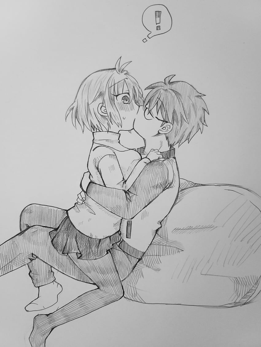 arcueid brunestud and tohno shiki (tsukihime) drawn by 2323astronomy