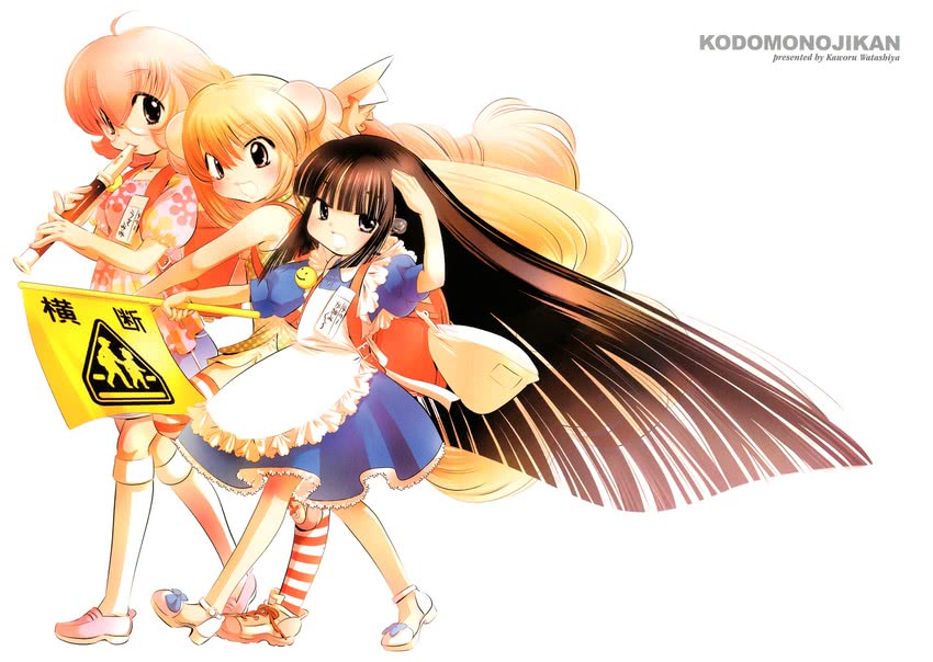 kokonoe rin, kagami kuro, and usa mimi (kodomo no jikan) drawn by watashiya_kaworu
