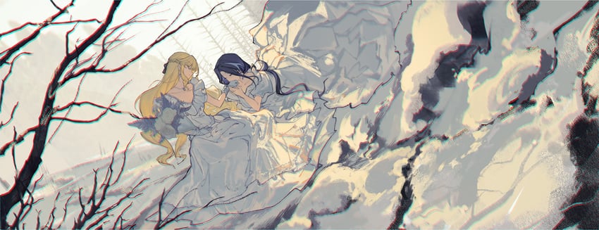 clorinde and navia (genshin impact) drawn by yang_lizi
