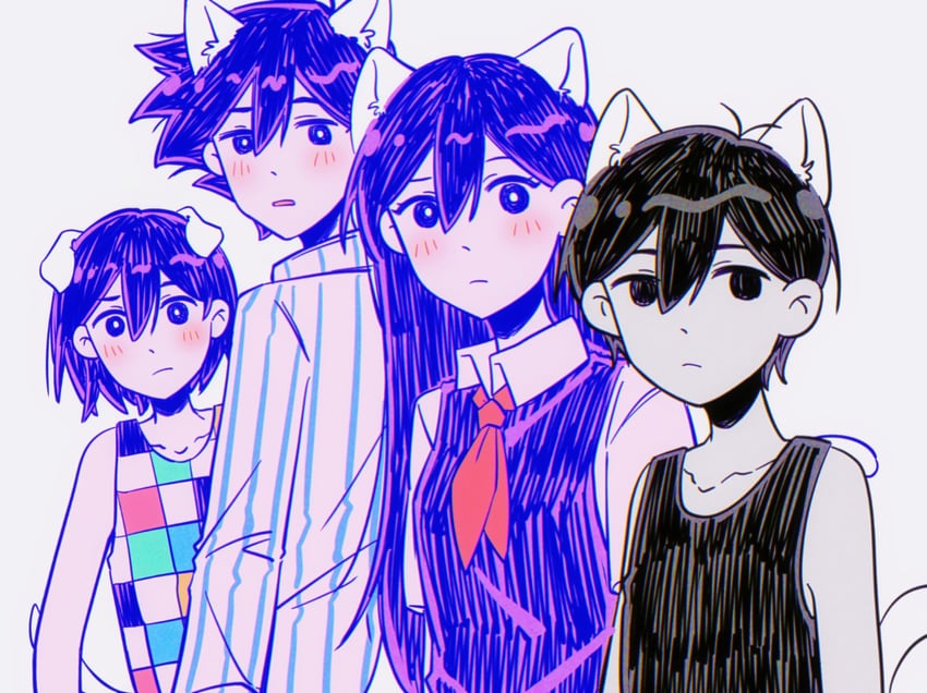 omori, mari, kel, and hero (omori) drawn by bailan1130