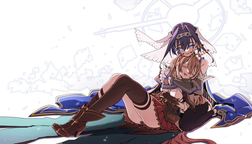 ouro kronii and nanashi mumei (hololive and 1 more) drawn by taka_t