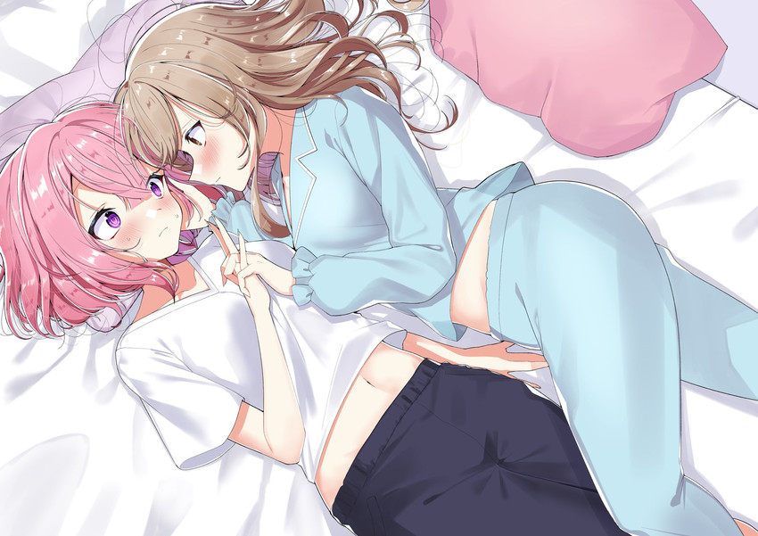 amaori renako and sena ajisai (watashi ga koibito ni nareru wake naijan murimuri!) drawn by ozawa_sayori