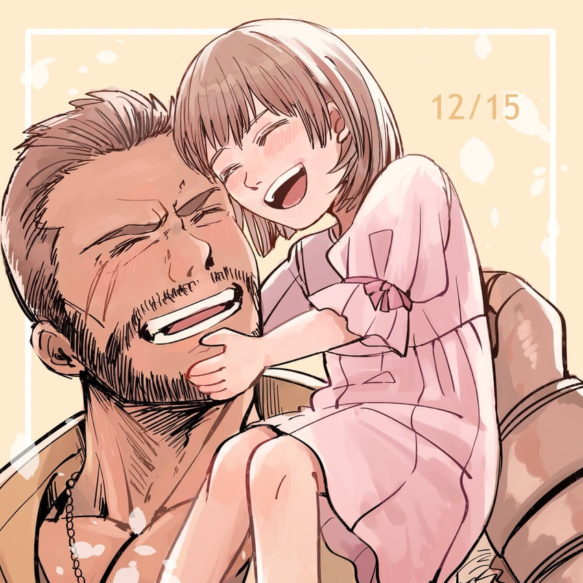 barret wallace and marlene wallace (final fantasy and 2 more) drawn by nnnmmg0725