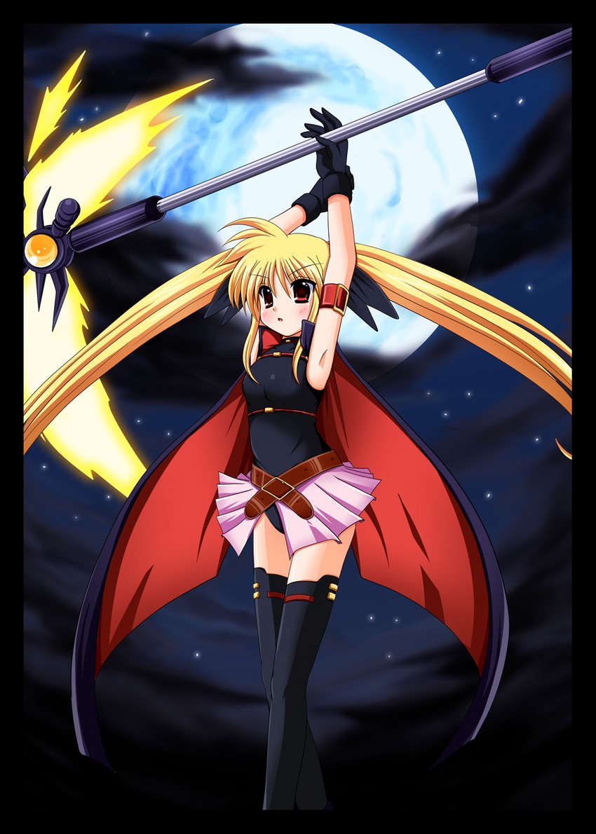 fate testarossa and bardiche (lyrical nanoha and 2 more) drawn by cross_(crossryou)