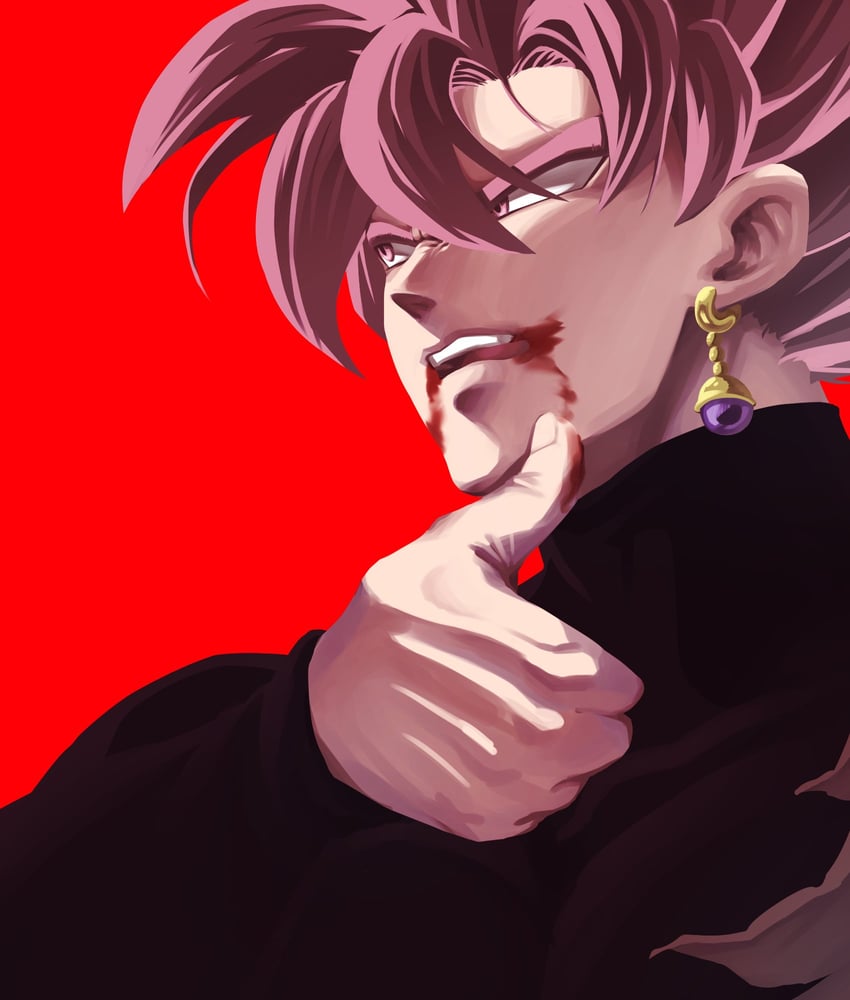 goku black (dragon ball and 1 more) drawn by hello_isedol