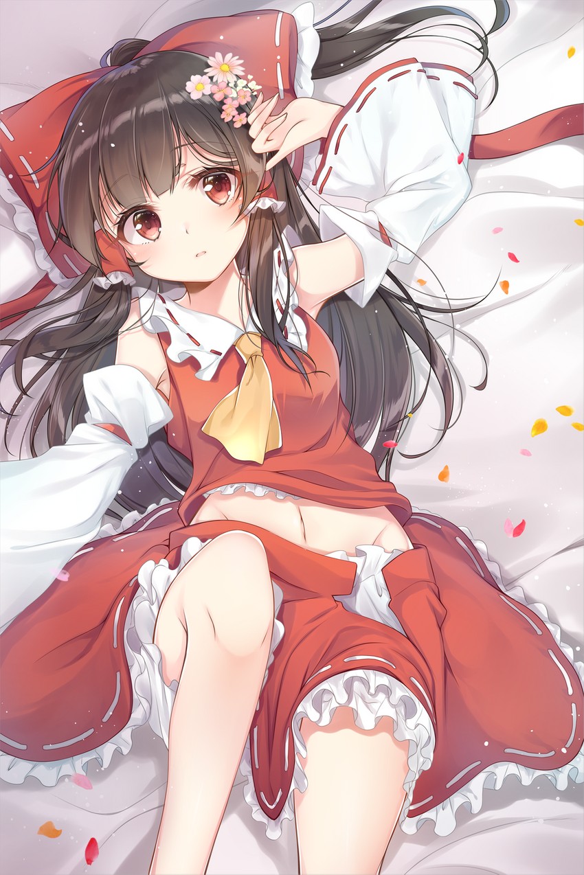 hakurei reimu (touhou) drawn by haruki_(colorful_macaron)