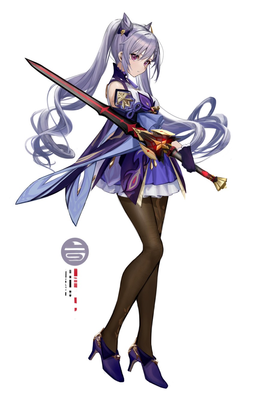 keqing (genshin impact) drawn by takubon