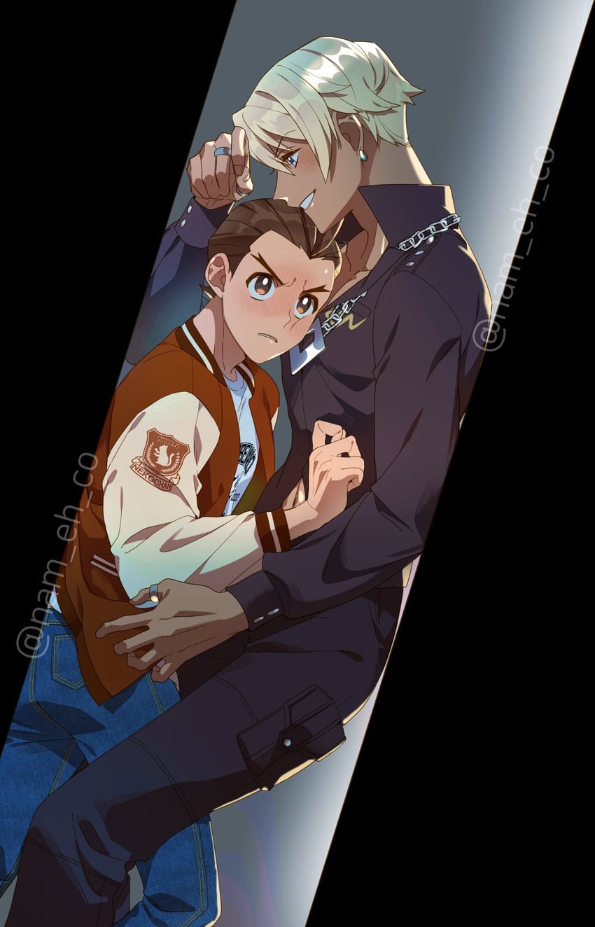 apollo justice and klavier gavin (ace attorney and 1 more) drawn by nam_eh_co