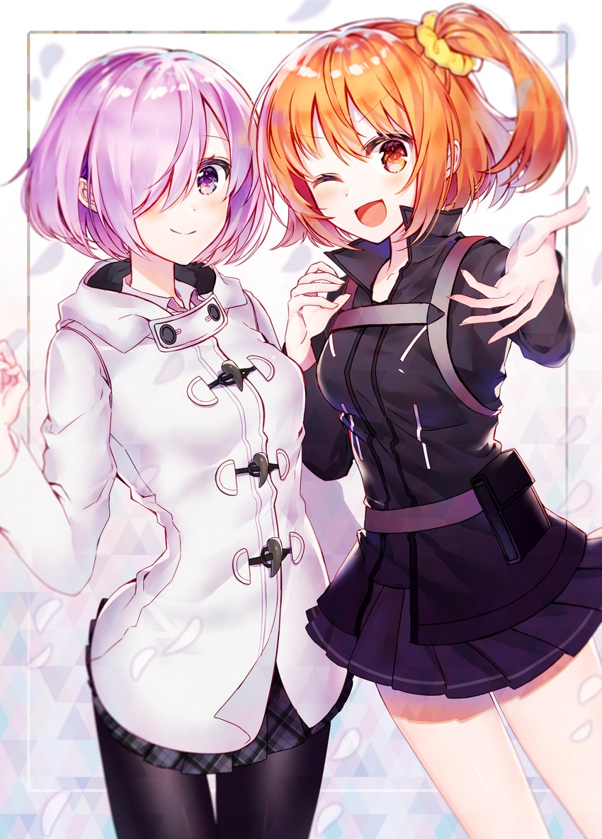 mash kyrielight and fujimaru ritsuka (fate and 1 more) drawn by kawachi_rin