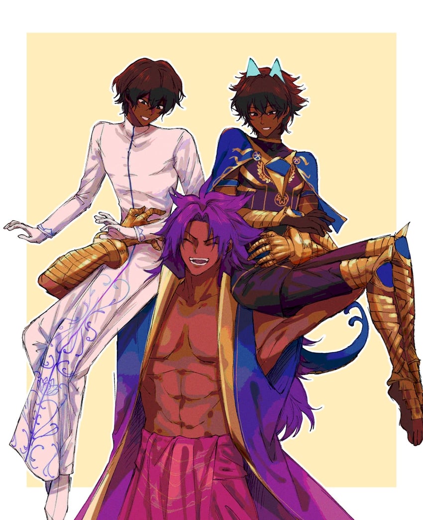 arjuna, arjuna alter, and bhima (fate and 1 more) drawn by pipipiinat