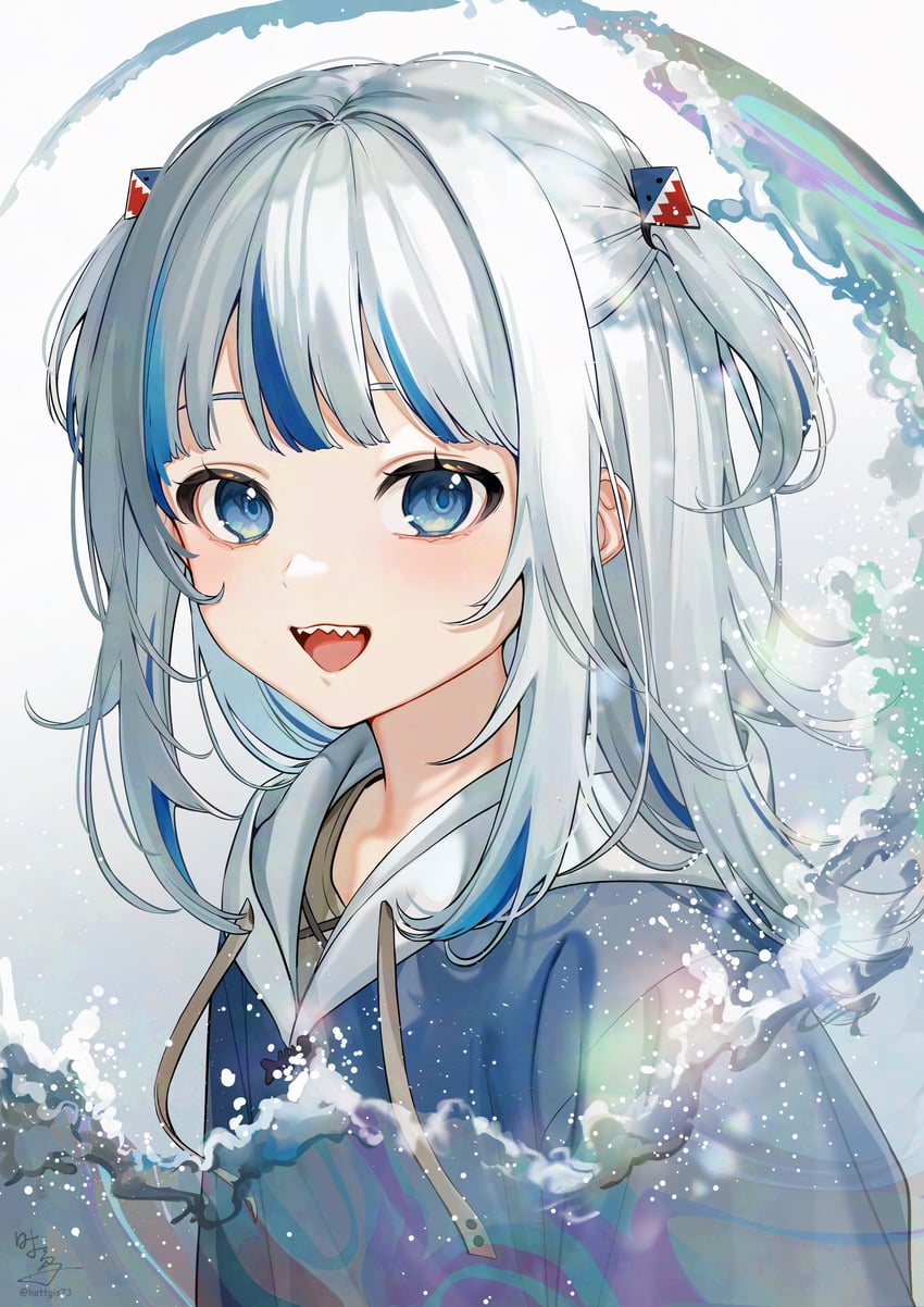 gawr gura (hololive and 1 more) drawn by shi_niao
