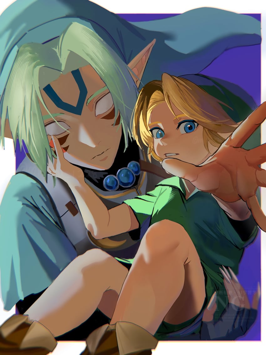 link, young link, and fierce deity (the legend of zelda and 1 more) drawn by mia_ru1228